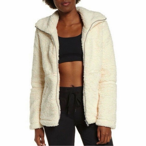 Zella Jackets & Blazers - Zella Sadie Cozy Sherpa Teddy Jacket
